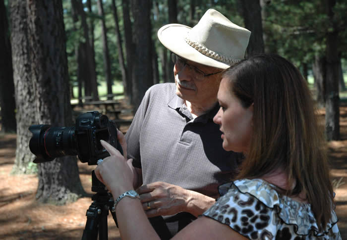 Chuck Almarez, local master photographer, teaches beginning and advanced classes in photography.