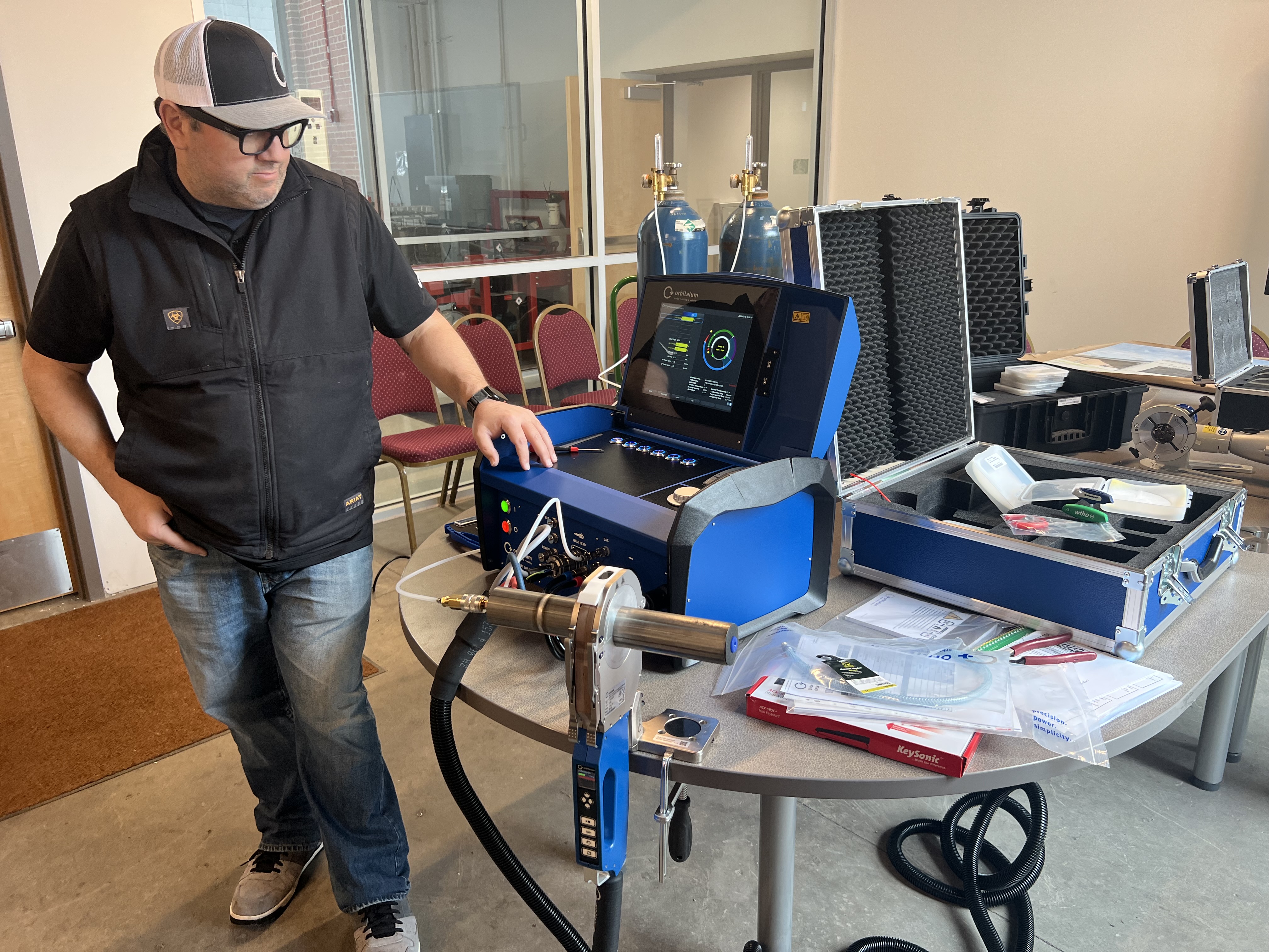 Orbital welding demonstration at the Rockbridge Regional Center