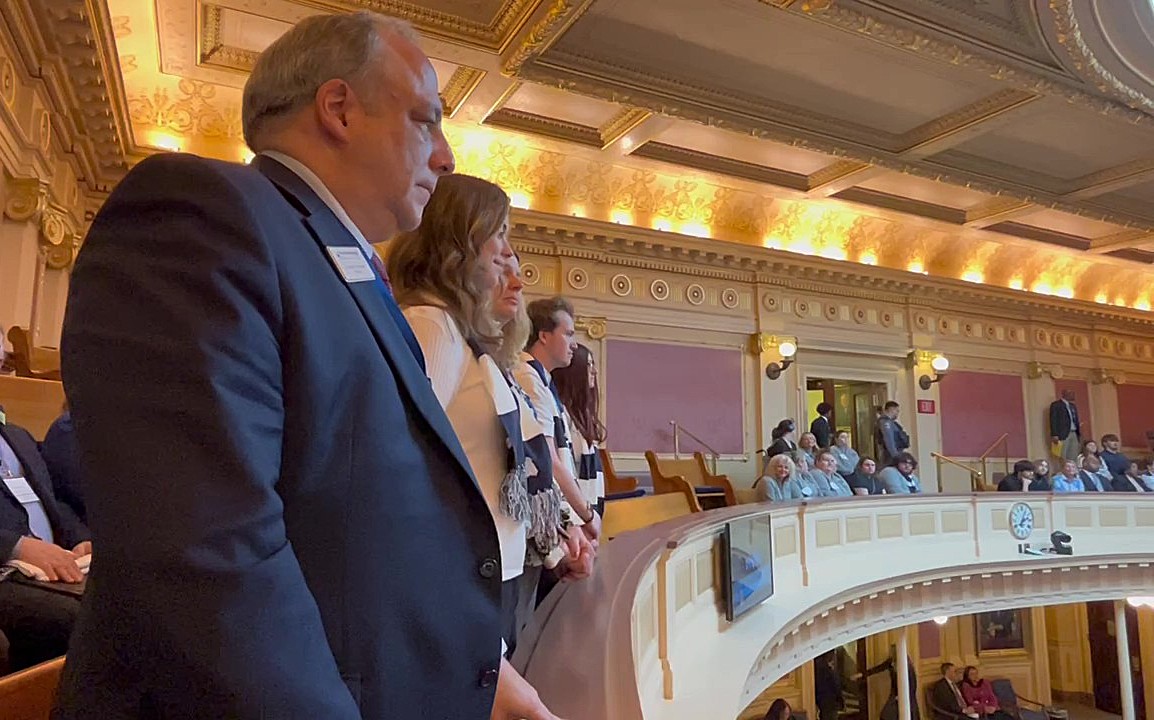 The Mountain Gateway Community College delegation was asked to stand by Delegate Terry Austin and be recognized in the House of Delegates. 