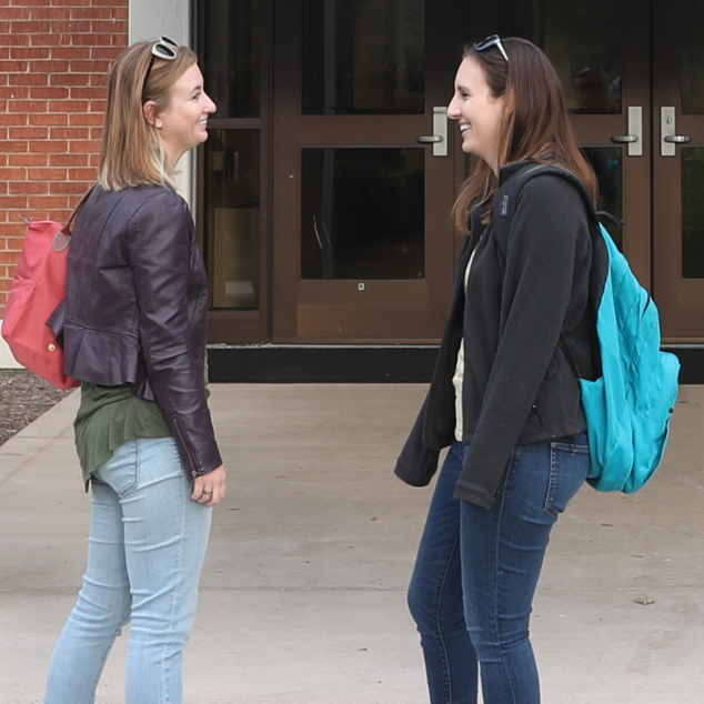 Two students talking
